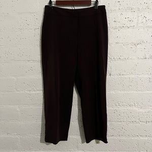 5/$25 Maakif Womens Crop Pants 10 Brown Career Casual AP5